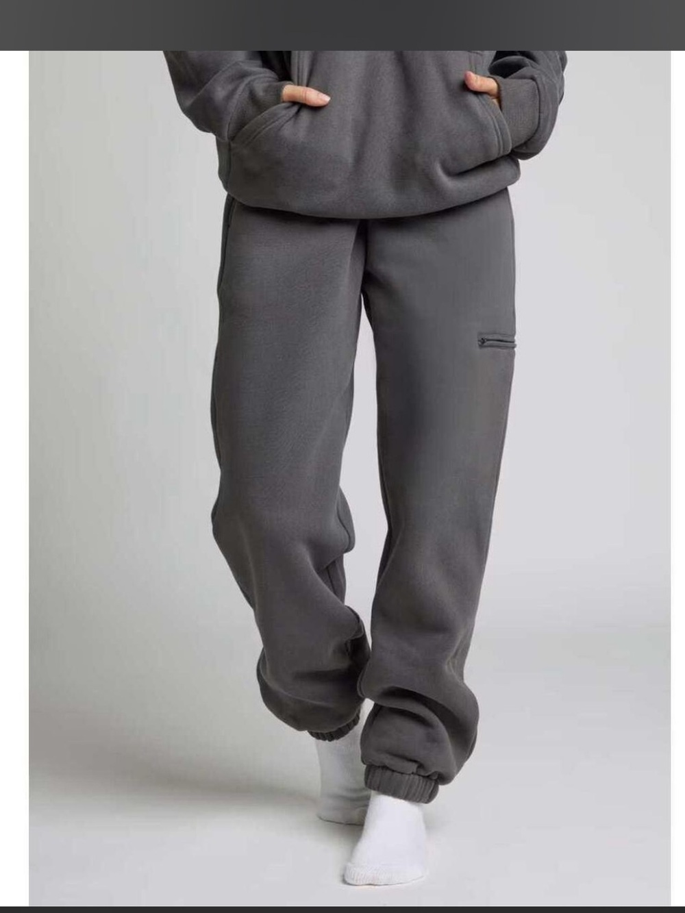 Men's Relaxed Fleece Joggers - Dark Gray size L